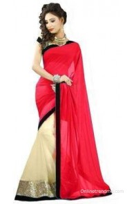 Krishna Ki Leela Embellished Fashion Handloom Net Sari